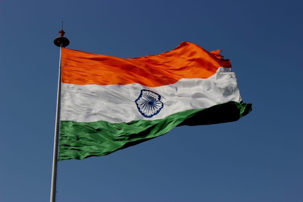 India China flag
